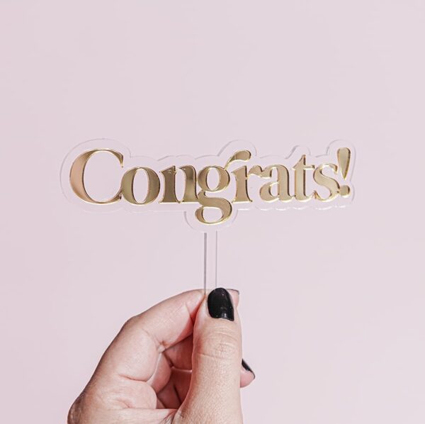 Congrats! Cake Topper | Fancy